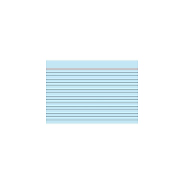 Карточки для картотеки Brunnen, линейка, 190 гр/м2, А6, 100 штук Голубой - 4